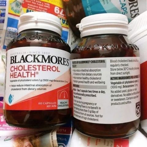 Viên uống Giảm Mỡ Máu Blackmores Cholesterol Health 60 Viên - Hỗ Trợ Tim Mạch & Kiểm Soát Cholesterol Hiệu Quả - S/P Chuẩn Úc