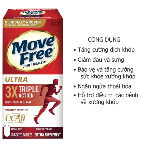 Viên Schiff Move Free Ultra 3X Triple Action 75 viên