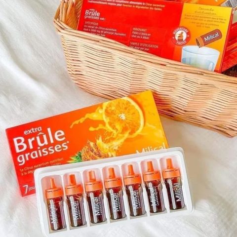 Thức uống detox giảm mỡ Milical Extra Brule Graisses Pháp 7 ngày