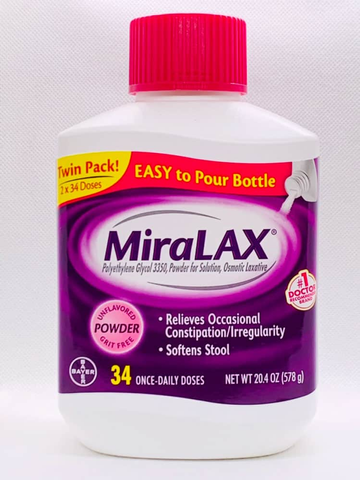 Hỗ trợ nhuận tràng, giảm táo bón MiraLAX Powder Laxative 34 liều lượng