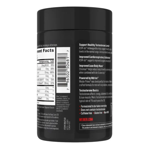 Viên uống tăng cường cho nam giới Weider Prime Testoterone Support 120 viên