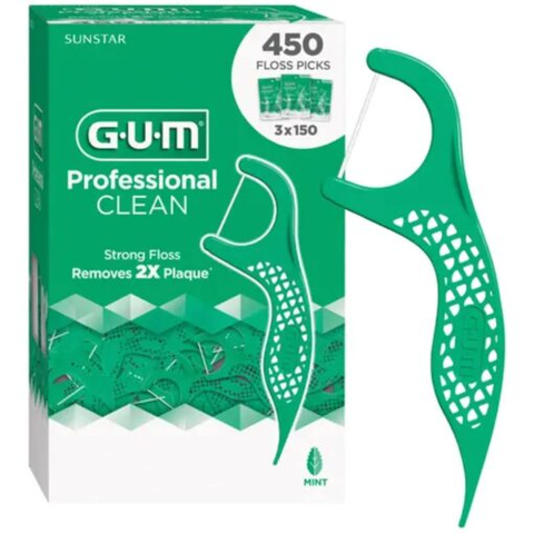 Tăm chỉ nha khoa Gum Professional Clean Mint 450 cái