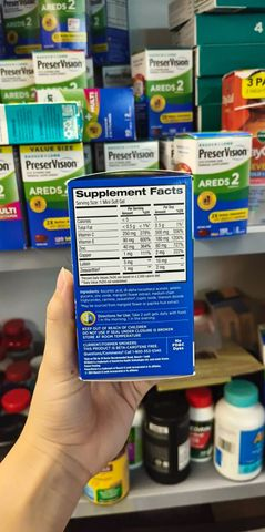 Bausch + Lomb PreserVision AREDS 2 Formula Viên mềm mini 130 viên