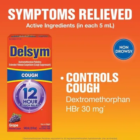 Siro ho Delsym 12 Hour Cough Relief Day or Night cho người lớn và trẻ em 4+