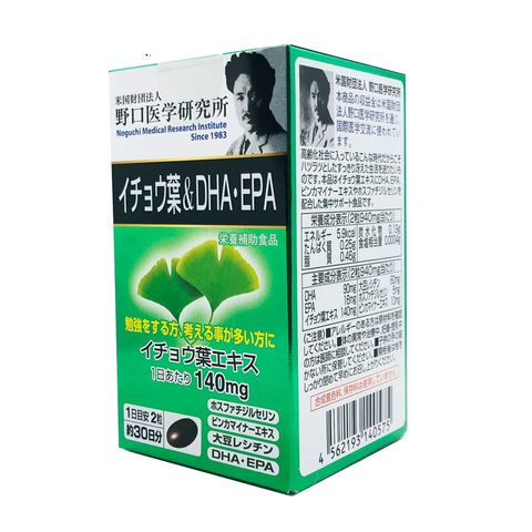 Bổ não Ginkgo & DHA EPA Noguchi Japan 60 viên