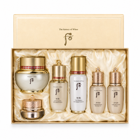 Set Kem Dưỡng Da Whoo Bichup Jayoon - Bộ 6 Món NgừaLão Hóa, Dưỡng Ẩm & Tái Tạo Da, Quà Tặng Sang Trọng cho Làn Da Mịn Màng