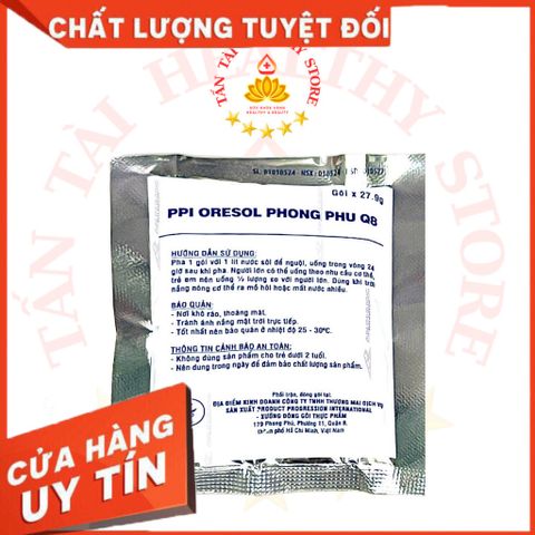 ✅[CHÍNH HÃNG, CHO KIỂM HÀNG] 10 gói Oresol Phong Phú Q8 PPI giúp bù nước và chất điện giải (27.9g/1L) 764818