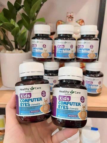 Viên Nhai Bổ Mắt Healthy Care Kids Computer Eyes Chewable 60 viên - Hỗ Trợ Thị Lực cho Trẻ Từ 2 Tuổi Trở Lên & Bảo Vệ Mắt Trong Môi Trường Ánh Sáng Xanh Từ Các Thiết Bị Điện Tử - S/P Chuẩn Úc
