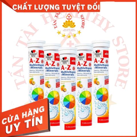 ✅[CHÍNH HÃNG, CHO KIỂM HÀNG] Viên sủi vitamin tổng hợp DOPPEL A-Z Fizz Multivitamins and Minerals (Tuýp 13 viên) 764856