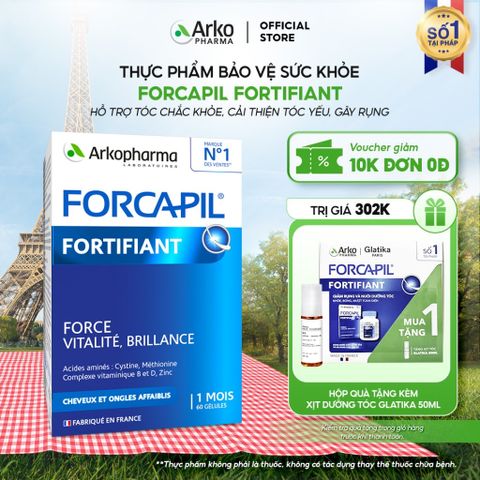 ✅[CHÍNH HÃNG, CHO KIỂM HÀNG] ARKOPHARMA FORCAPIL FORTIFIANT - Hỗ trợ tóc chắc khỏe (phụ nữ có thai dùng được) 764869