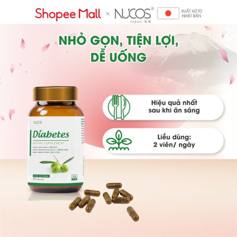 ✅[CHÍNH HÃNG, CHO KIỂM HÀNG] Viên Uống Nucos Diabetes Giúp Ổn Định Đường Huyết Tăng Sức Khỏe Tim Mạch Hộp 30 viên 764872