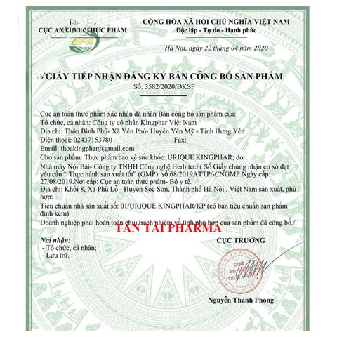 ✅[CHÍNH HÃNG, CHO KIỂM HÀNG] Viên URIQUE KINGPHAR - Giúp giảm acid uric trong máu , giảm viêm khớp do gout - 40 viên 764875