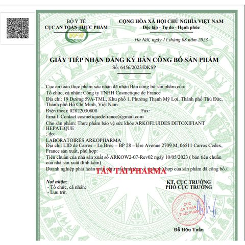 ✅[CHÍNH HÃNG, CHO KIỂM HÀNG] TPBVSK ARKOPHARMA ARKOFLUIDES DETOXIFIANT HEPATIQUE - Hỗ trợ giải độc gan (Hộp 20 ống) 764876