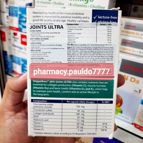 ✅[CHÍNH HÃNG, CHO KIỂM HÀNG] Viên uống DOPPEL Joints Ultra hỗ trợ cải thiện chức năng và ngăn ngừa thoái hóa khớp 764909