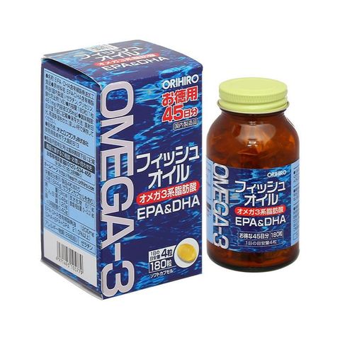 Dầu cá Omega-3 Orihiro Fish Oil EPA & DHA Japan 180 viên