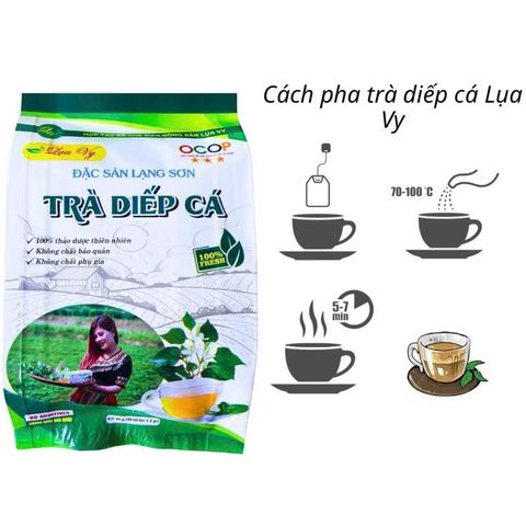 combo 4 gói trà diếp cá đặc sản lạng sơn 