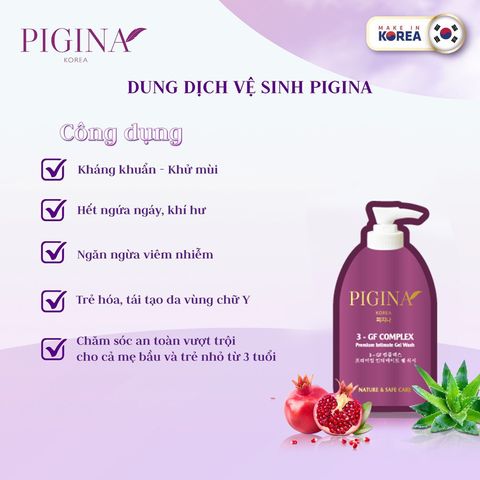 ✅[CHÍNH HÃNG, CHO KIỂM HÀNG] Combo 10 Gói gel Dung dịch vệ sinh Pigina 5ml - Pigina Lacto Intimate Wash 764962