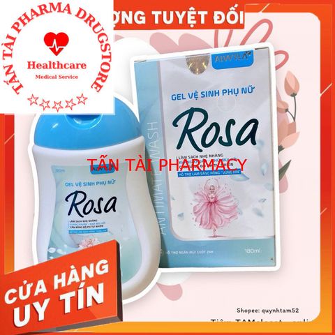 ✅[CHÍNH HÃNG, CHO KIỂM HÀNG] Gel vệ sinh ngăn nấm ngứa, viêm nhiễm, cho nam nữ Rosa xanh 180ml 764972