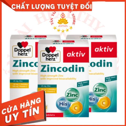 ✅[CHÍNH HÃNG, CHO KIỂM HÀNG] Viên uống bổ sung kẽm DOPPEL Zincodin hỗ trợ tăng sức đề kháng (Hộp 30 viên) 764982