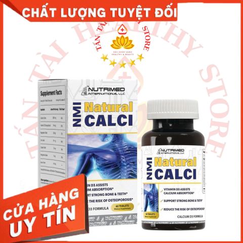 ✅[CHÍNH HÃNG, CHO KIỂM HÀNG] Viên uống hỗ trợ xương răng chắc khỏe, giảm nguy cơ loãng xương NMI - NATURAL CALCI 60v 764995