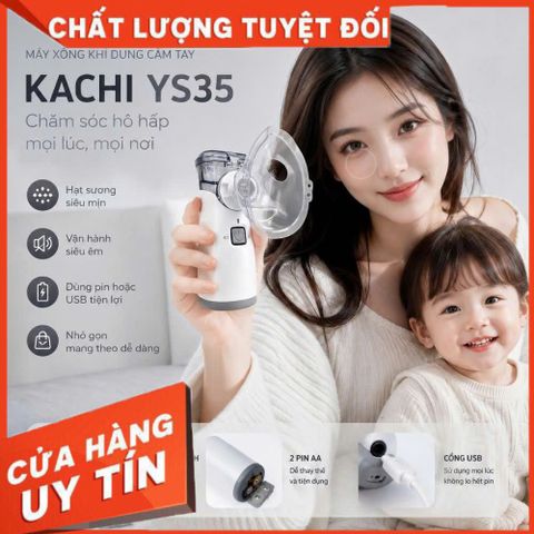 ✅[CHÍNH HÃNG, CHO KIỂM HÀNG] Máy Xông Khí Dung Cầm Tay Kachi YS35: Giải Pháp Hô Hấp Linh Hoạt Mọi Lúc, Mọi Nơi 765006