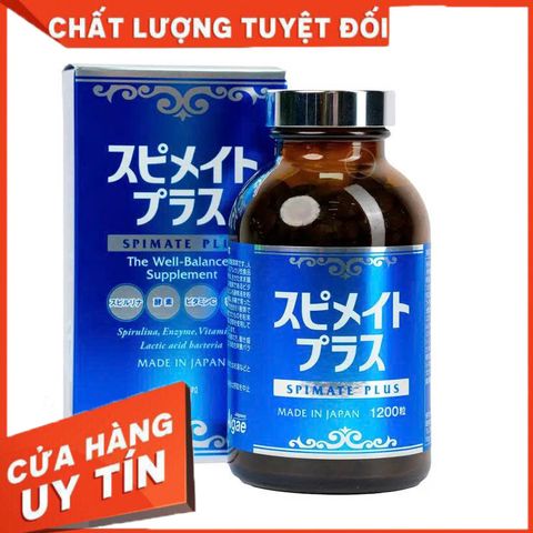 ✅[CHÍNH HÃNG, CHO KIỂM HÀNG] Viên Tảo Xoắn Spirulina Spimate Plus Nhật Bản, trẻ em và người lớn cần tăng cường sức khỏe 765009