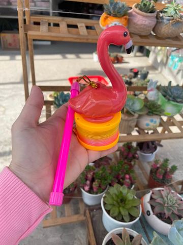 Đồ chơi nhựa - Đèn lò xo vịt kéo giãn - Lồng đèn Trung thu mini