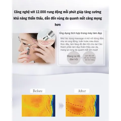 LUREAQU Kem mắt mờ nếp nhăn, mờ nám và tàn nhang có đầu Massage 765047