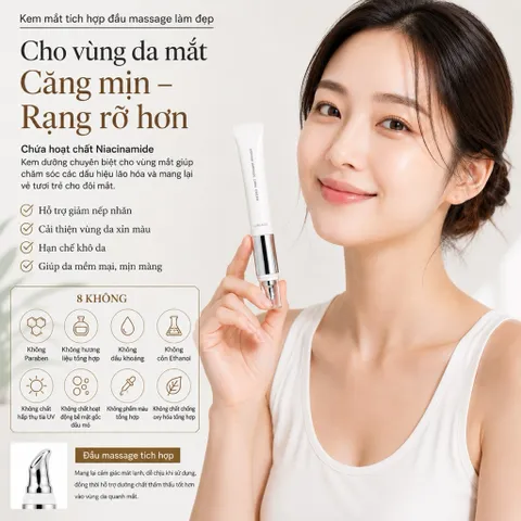 LUREAQU Kem mắt mờ nếp nhăn, mờ nám và tàn nhang có đầu Massage 765047