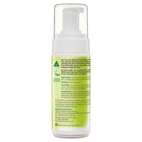 Sữa Rửa Mặt Thursday Plantation Tea Tree 150ml Dễ Sử Dụng