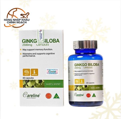 [Nhập khẩu] Viên uống bổ não Careline Ginkgo Biloba 2500mg (60 viên)