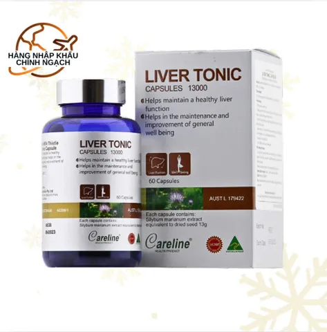[Nhập khẩu] Viên uống  cải thiện chức năng gan - Careline Liver Tonic Capsules 13000 (60 viên)