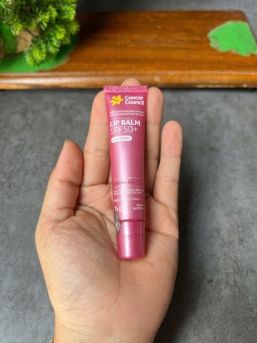 Son Dưỡng Chống Nắng Có Màu Cancer Council Lip Balm Raspberry SPF50+ 15g