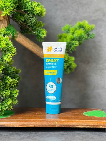 Kem chống nắng, kháng nước và mồ hôi - Cancer Council Sport Sunscreen Dry Touch & Sweat Resistant Lotion SPF 50+ (110ml)