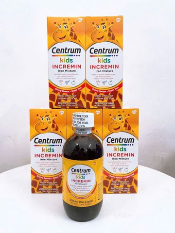 Siro Centrum Kids Incremin Iron Mixture - 200 mL - Bổ Sung Sắt - Cải Thiện Tình Trạng Biếng Ăn & Tăng Hấp Thu Dinh Dưỡng - Hỗ Trợ Quá Trình Phát Triển ở Trẻ Từ 6 Tháng Tuổi Trở Lên - S/P Chuẩn Úc