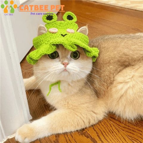 Mũ/Nón len cho chó mèo, thú cưng nhiều màu dễ thương, vòng cổ cho thú cưng handmade móc tay thủ công
