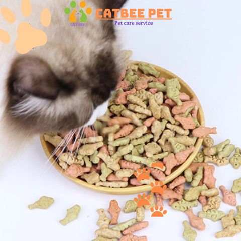[250g,500g,1000g] Bánh Cá Catnip cho mèo giúp tiêu búi lông,sạch răng miệng,hỗ trợ tiêu hoá,giảm căng thẳng