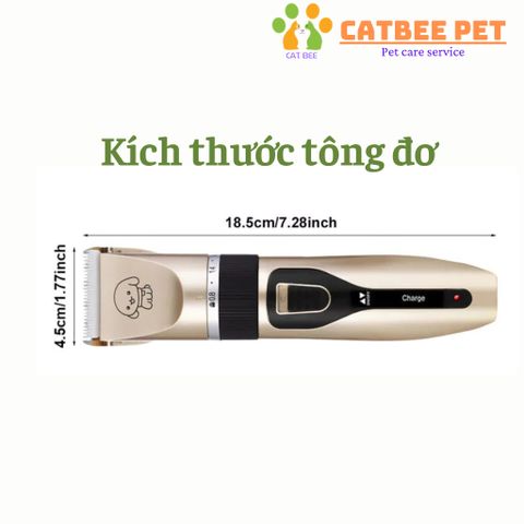 Tông đơ cắt tỉa lông cho thú cưng không ồn USB giúp tạo kiểu chuyên nghiệp ngay tại nhà