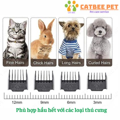 Tông đơ cắt tỉa lông cho thú cưng không ồn USB giúp tạo kiểu chuyên nghiệp ngay tại nhà