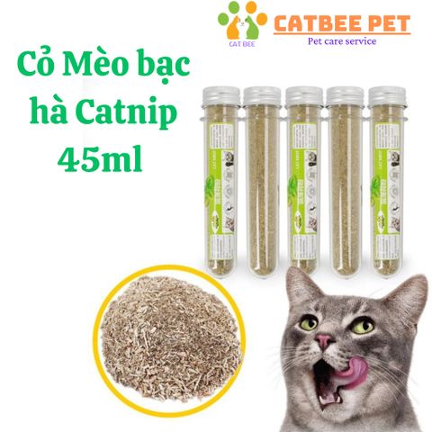 Ống cỏ mèo bạc hà Catnip - cỏ phê mèo, cỏ mèo thư giãn, giảm stress - huấn luyện mèo