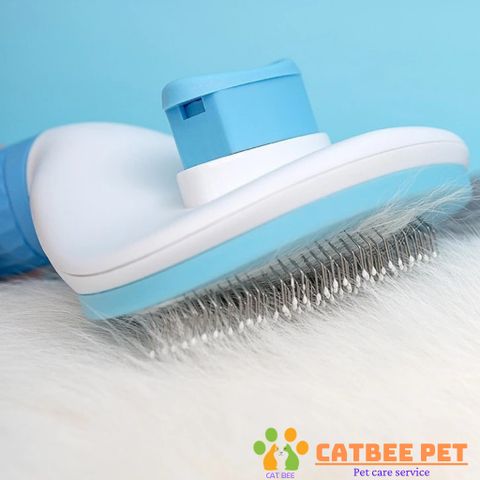 Lược chải lông cao cấp giành cho chó,mèo có nút bấm tiện lợi giúp tách lông tự động