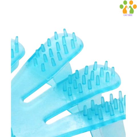 Găng tay tắm massge cho chó mèo bằng nhựa dẻo giúp chải lông, gỡ rối đánh bông lông , làm sạch lông rụng hình bàn tay
