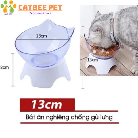 Bát ăn đôi nhựa hình xương đựng thức ăn, nước uống cho chó mèo