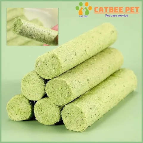 Thanh Cỏ Mèo 30g - Đồ ăn khô cho mèo 6 Que - Giúp tiêu búi lông, sạch và khỏe răng, bổ sung vitamin