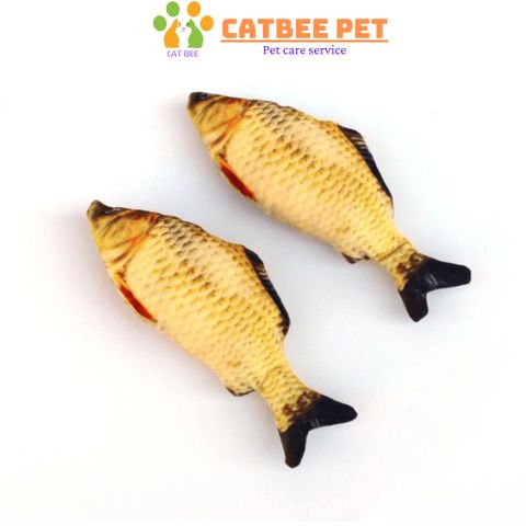 Đồ chơi cho mèo Cá nhồi bông 3D kèm túi catnip dành cho mèo giúp mèo vui chơi giảm stress