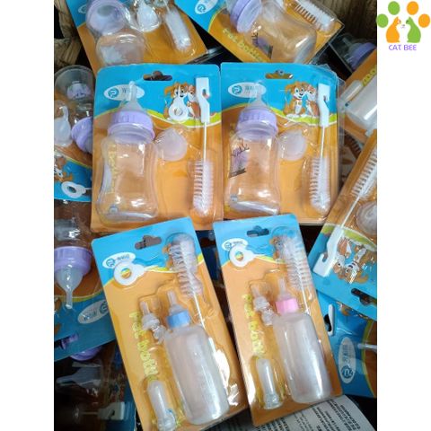 Bình ty , bình sữa dành cho chó mèo - Hỗ trợ chó mèo nhỏ uống sữa -Có đầu thay thế 60ml,150ml