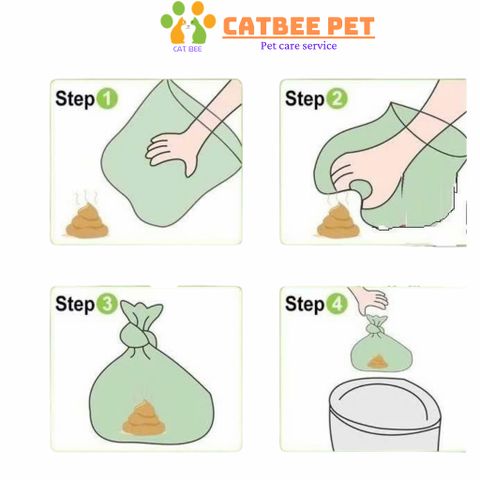 [Combo 5-10-20] Túi Nilon dọn phân,rác cho chó mèo - 1 Cuộn 15 túi siêu dai, tiện lợi