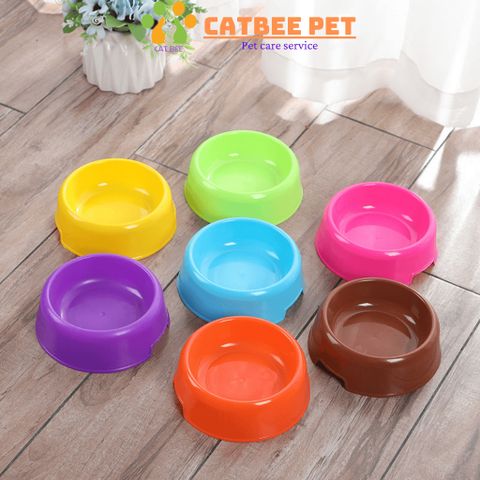 Bát Ăn Đơn Tròn Cho Chó Mèo - Bằng Nhựa - Loại Tốt