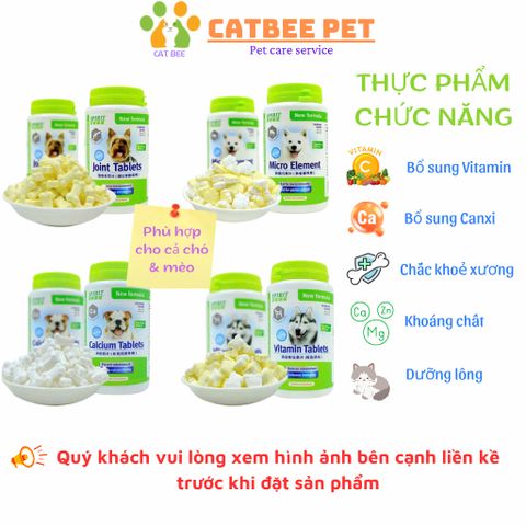 [Combo 30,50,100] Viên canxi cho chó mèo SPIRIT bổ sung vitamin giúp chắc khỏe xương mượt lông