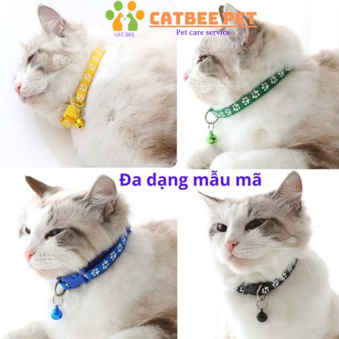 Combo vòng cổ cho chó mèo,có chuông lục lạc,thiết kế khóa bấm dễ sử dụng (chọn màu theo yêu cầu)